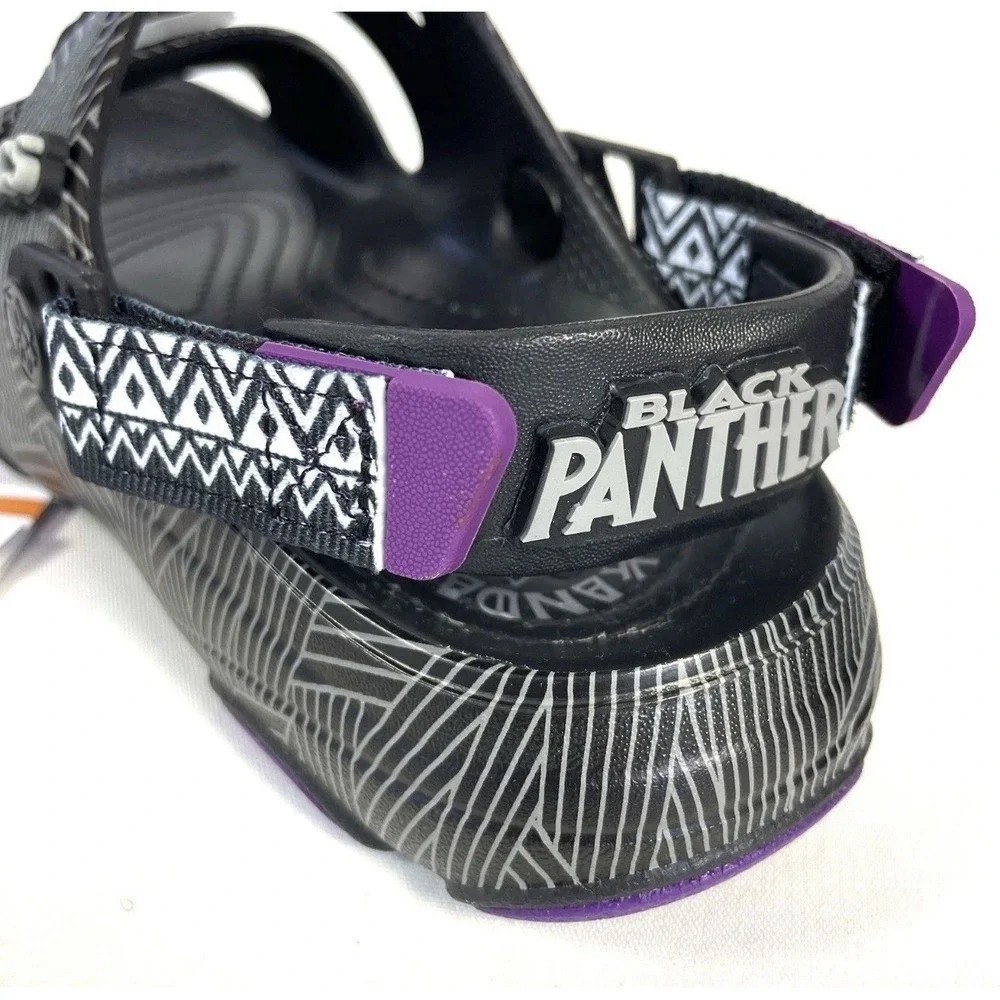 Crocs x Marvel‎ Black Panther Wakanda Forever Sandals NWT Mens 6 Womens 8